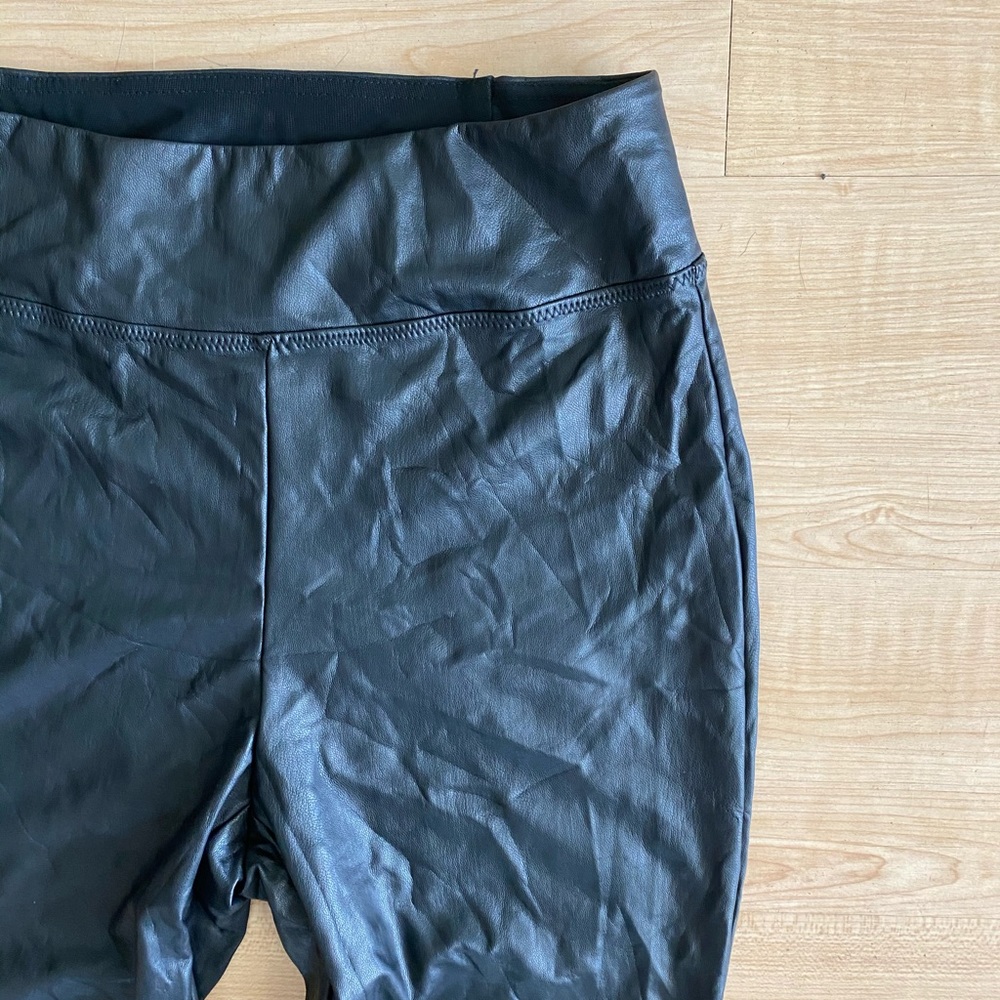 Faux leather pants